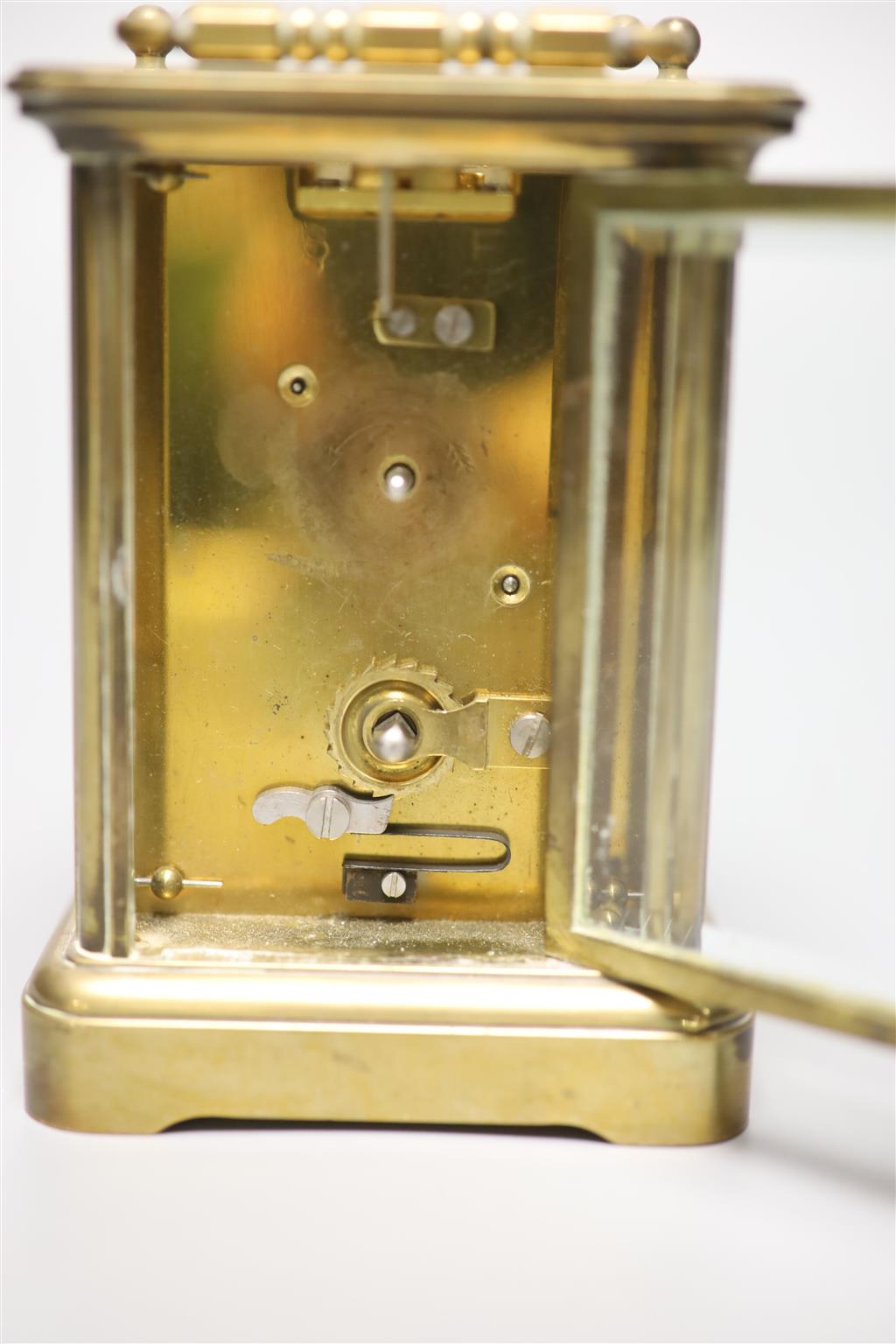 A carriage timepiece by Thwaites & Reed, height 11cm